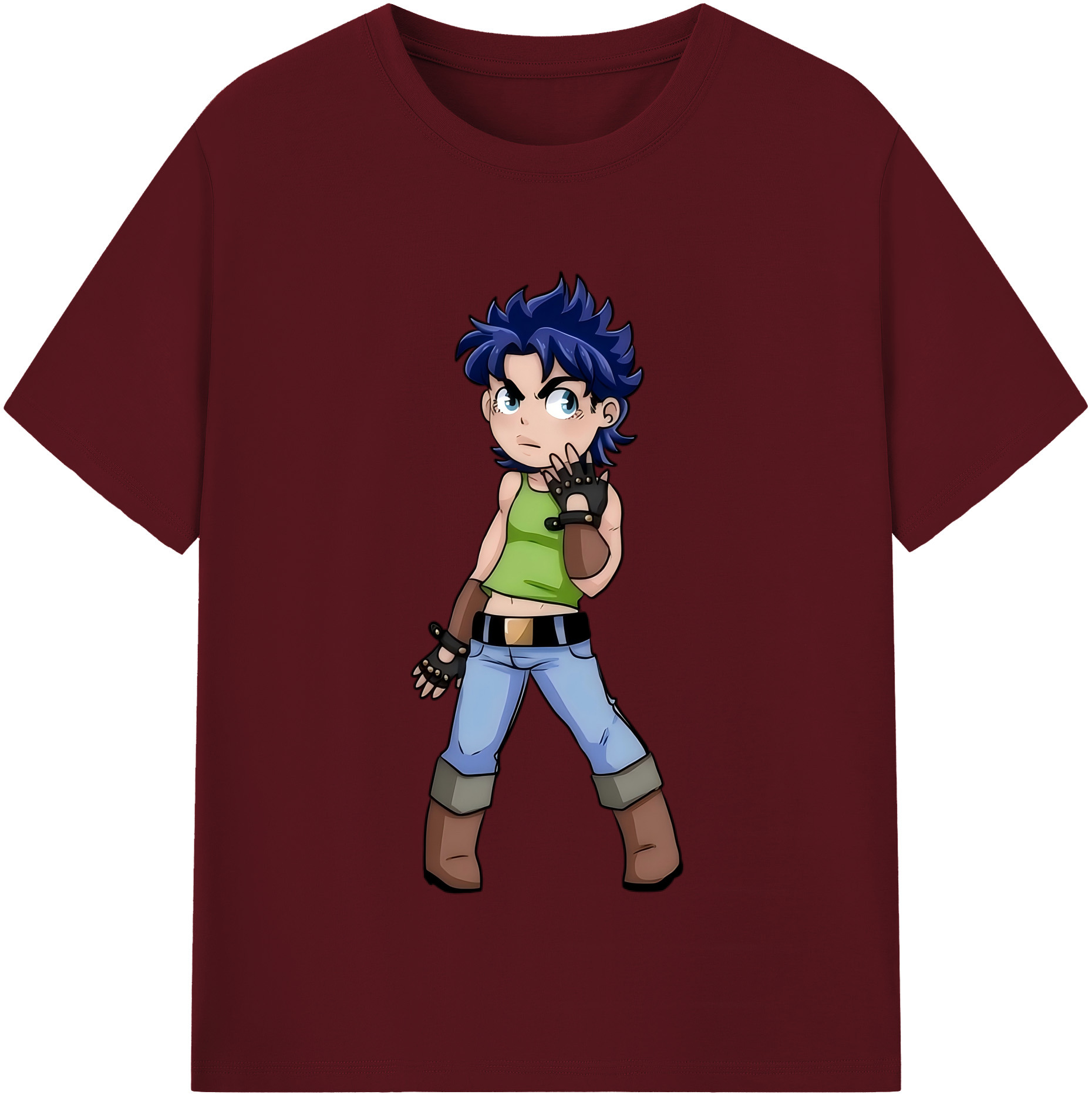 （画像用） ジョジョの奇妙な冒険 広瀨康一 JoJo's Bizarre Adventure Hirose Koichi 綿100％半袖Tシャツ（フロントプリント）